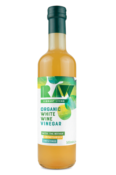Organic Raw White wine Vinegar with the mother