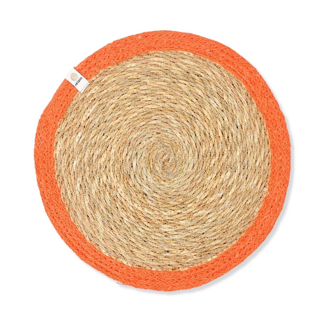 Seagrass & Jute Placemat in Natural/Orange