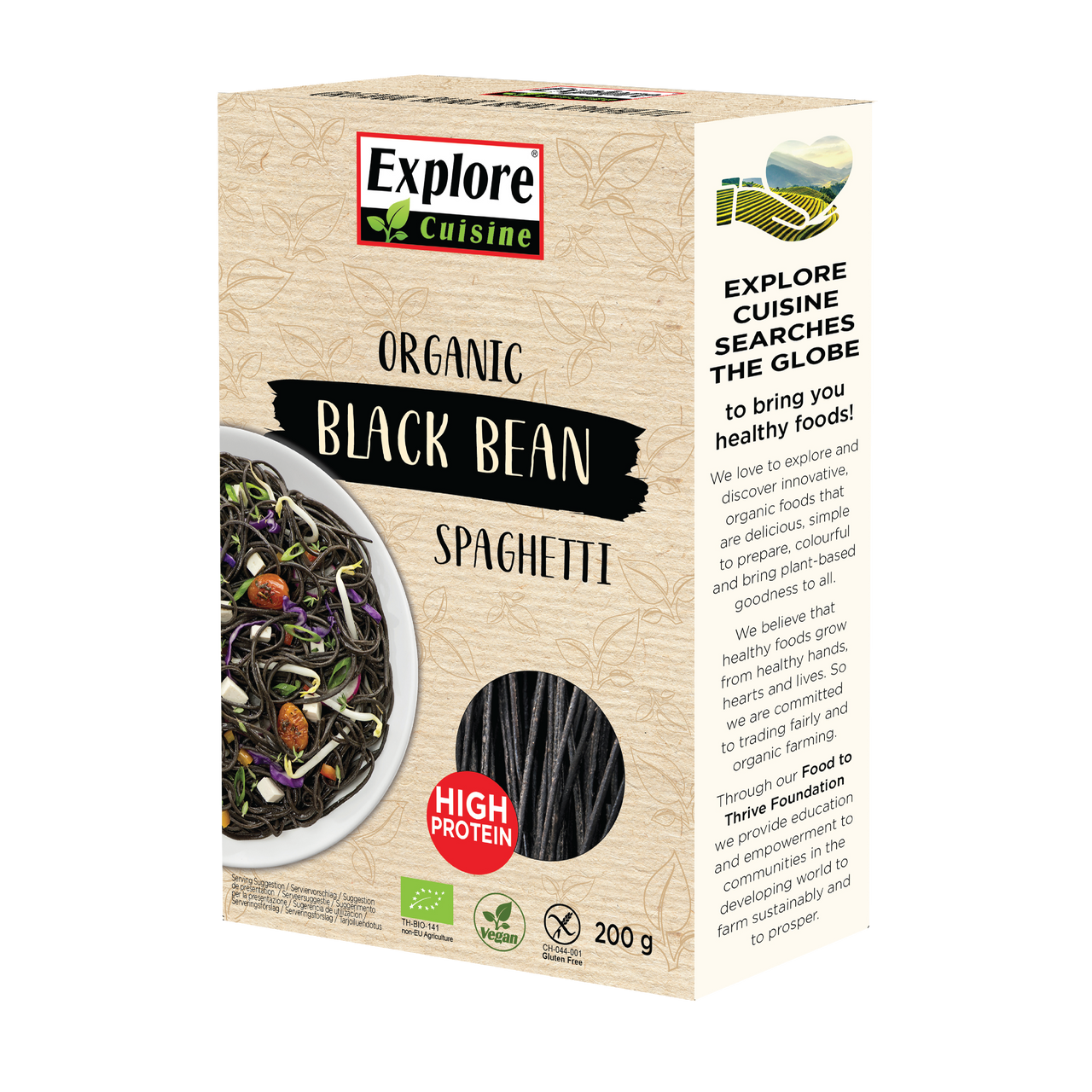 Explore Cuisine Organic Black Bean  Spaghetti 200g