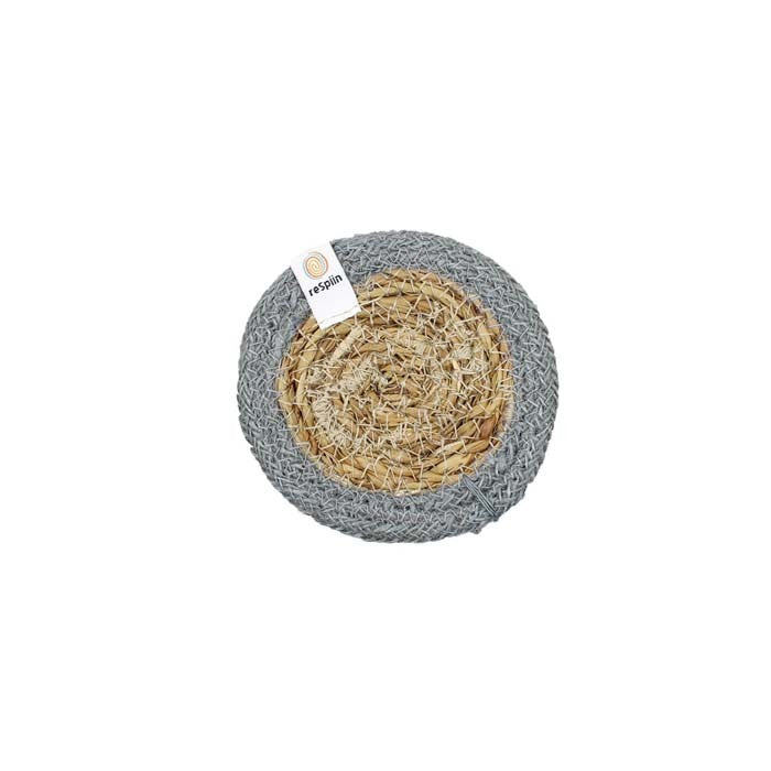Seagrass & Jute Coaster in Natural/Grey