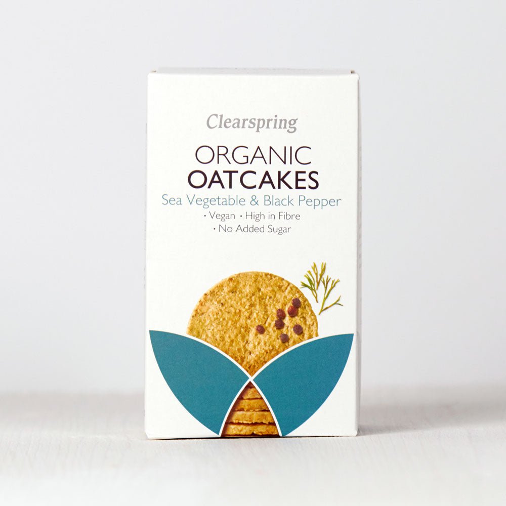Clearspring Organic Oatcakes Sea Vegetable & Black Pepper