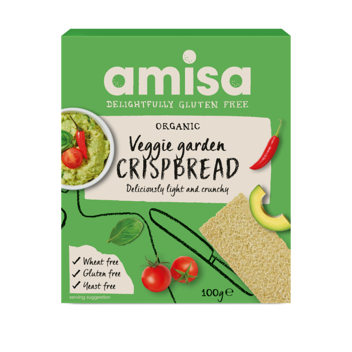 Amisa Organic Gluten Free Veggie Garden Crispbread