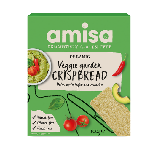 Amisa Organic Gluten Free Veggie Garden Crispbread