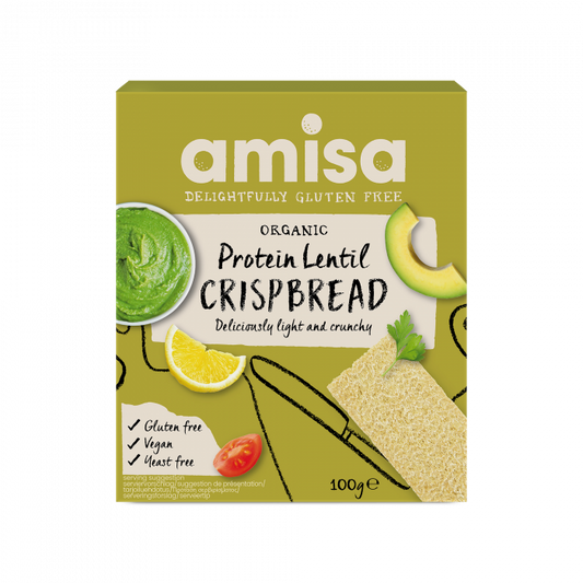 Amisa Organic Gluten Free Protein Lentil Crispbread