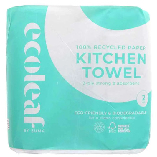 Ecoleaf 3 Ply Kitchen Towel Twin Roll Pack