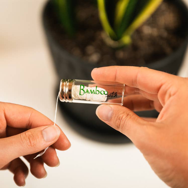 Bamboo Dental Floss with Canister - Spearmint