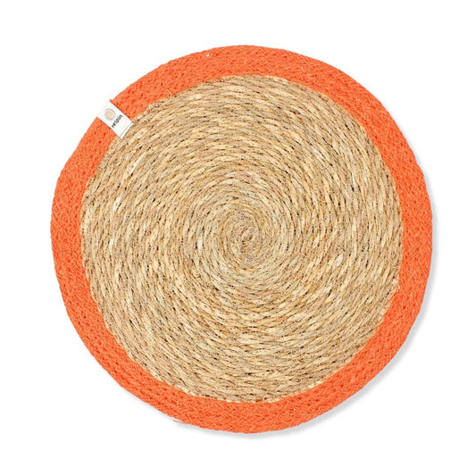 Seagrass & Jute Placemat in Natural/Orange
