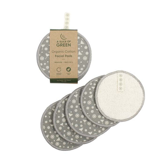 Organic Cotton Large Facial Pads - Meadow - Pack of 5