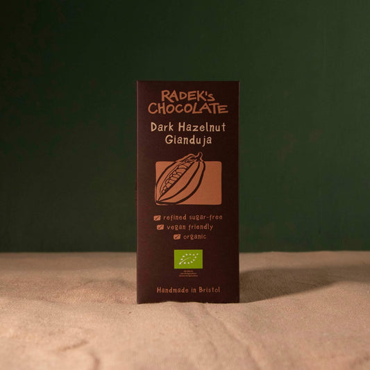 Radeks - Organic Dark Hazelnut Chocolate Gianduja bar