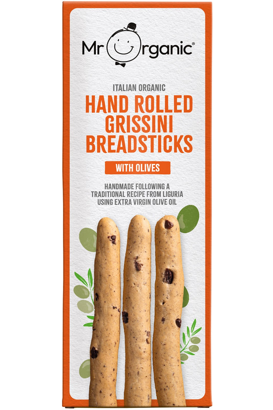 Hand Rolled Grissini Breadsticks with Olives